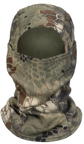 XY3545HS Pasamontañas militar cálido de camuflaje para invierno al aire libre, máscara de esquí, caza, pesca, motocicleta, resistente al viento, unisex, elástico