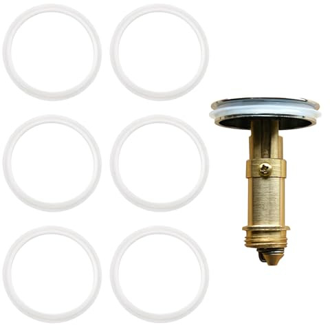 Juntas tóricas de 38 mm, 6 unidades | Juntas de goma de repuesto para tapón de baño para drenaje de fregadero desplegable tipo empuje