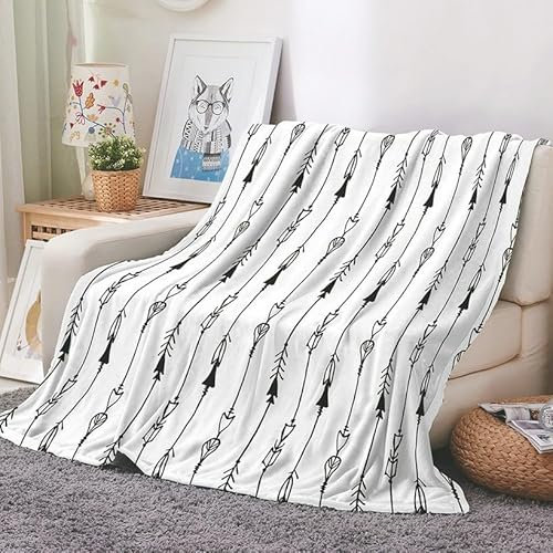 EHOMERY Mantas para Sofa Verano Algodon Cobijas De Invierno Gruesas Manta Sofa Verano Pequeña Cobijas De Invierno Flecha Manta De Acogida Mantas Decorativas Suaves Y Cómodas 150x100cm