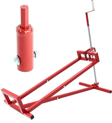 Wiltec Kit Cric lève Tracteur Tondeuse avec Adaptateur pour Visseuse sans Fil – 250 kg Max. – Acier – Mowerlifter Outillage de Mecanicien Treuil Palan Nettoyage Facile