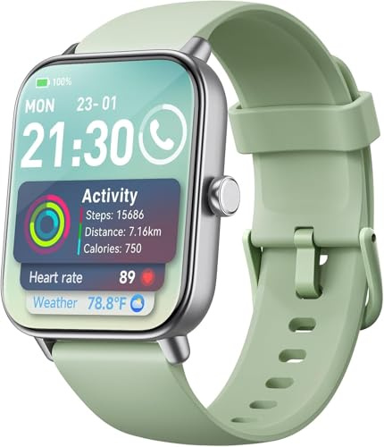 Smartwatch Damen mit Telefonfunktion,1.8 Uhren Damen mit Herzfrequenz SpO2 Stress Schlafmonitor,Alexa Integriert Watch,110 Sportmodi Fitness Tracker,IP68 Wasserdichte Sport Armbanduhr für Android iOS