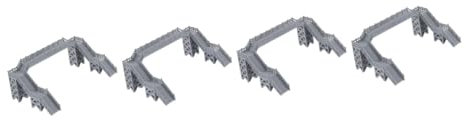 DIYEAH 4pezzi Di Decorazione Footbridge Per Paesaggi Ferroviari Accessorio Da Tavolo Plastica Idea Per Appassionati Di Modellismo e Decorazioni Domestiche