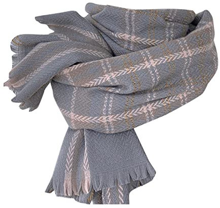 Schal Rot Kariert weich, große Decke, Schals Schal Rot Blau Damen Schal Mütze Mädchen Schal Rot Gepunktet Jack & Herren Schal Stirnband Damen Winter Gefüttert Schal Vorhang Schal Bunte (Grey, A)