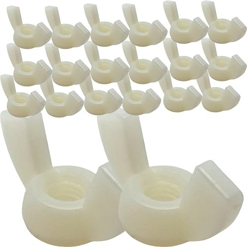 M6 Wing Nuts Nylon 66 material natural finish DIN 315 (Pack of 20)