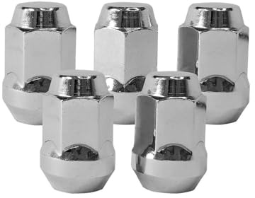 Mysttoo 1/2-20 Chrome Wheel Lug Nut Compatible with Jeep Cherokee Wrangler Grand Cherokee Liberty Commander TJ YJ CJ5 CJ6 CJ7 DJ3 DJ5 JK JKU Scrambler Willys (5PCS)