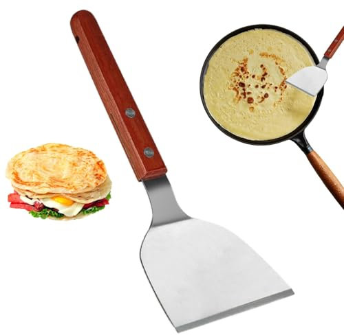 Crepe Distributor and Spatula Set - Kitchen Utensils and Gadgets, Robust Spatula Set, Crepe Distributor Tool, Removable Handle, Stainless Steel Scraper, Pancake Turner for Efficient and Precise