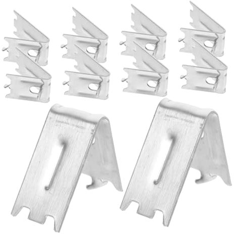 Mikikit 10pcs Freezer Shelves Clips Fridge Organiser Robust Refrigerator Partition Clamp for