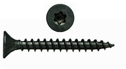 Holzschrauben - Spanplattenschrauben -Edelstahl V2A Schwarz TORX 3-4 - 5 mm Vollgewinde Schwarz Brüniert aus Deutschland (50, 4 x 50)