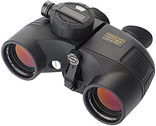 7X50 Marine-Fernglas für Erwachsene, klares, schwaches Nacht-HD-Teleskop, wasserdicht mit Entfernungsmesser-Kompass