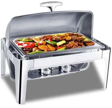 SdaryWare Stainless Steel Chafing Dish Buffet Warmer with Dripless Water Pan, Fuel Burners, and Elegant Glossy Mirror Finish,A-64 * 43 * 43 cm