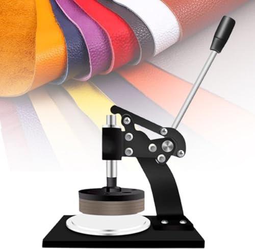 Coupe-tissu – Presse manuelle pour textile, tapis et cuir, comprend 3 tampons en PVC, épaisseur de coupe réglable