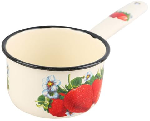 Holibanna Marmite Multifonctionnelle Pot Émail Casserole à Lait Pour Garçon Fille Avec Long Manche Pour Réchauffer Lait Et Préparer Soupes