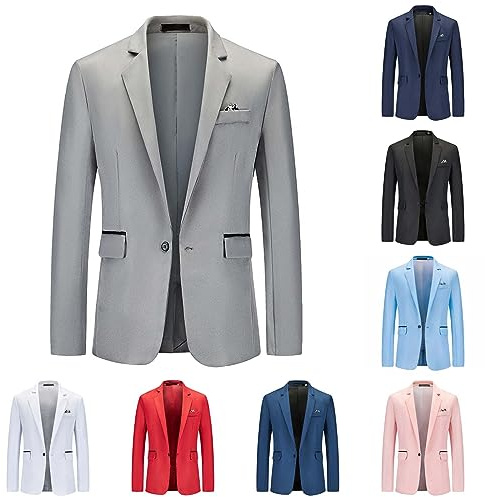 Blazer da smoking da uomo giacche da sposa leggere con un bottone blazer formale giacche da ufficio accoglienti cappotti da ufficio giacca elegante monopetto capispalla cappotti intelligenti leggeri