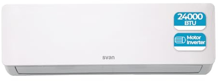 Svan Aire Acondicionado Split, 24000 BTU SAAS2401W. Bomba de Calor, Mando a Distancia, Temporizador, Clasificación Energética A++