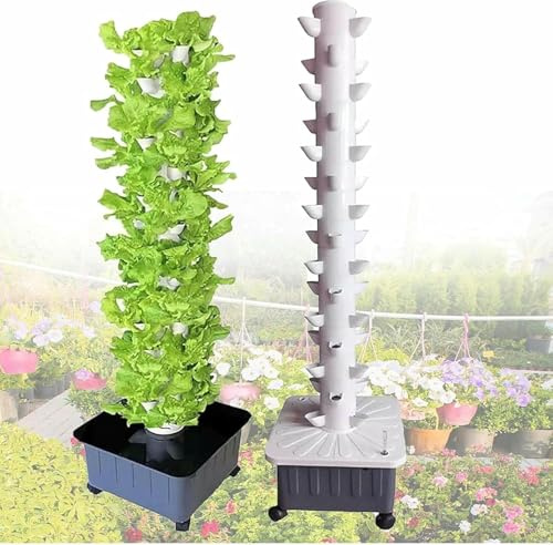 ZJFJMBD Sistema di coltivazione idroponica verticale torre idroponica con tazze staccabili per balcone, giardino domestico, fattoria e piantagione in serra