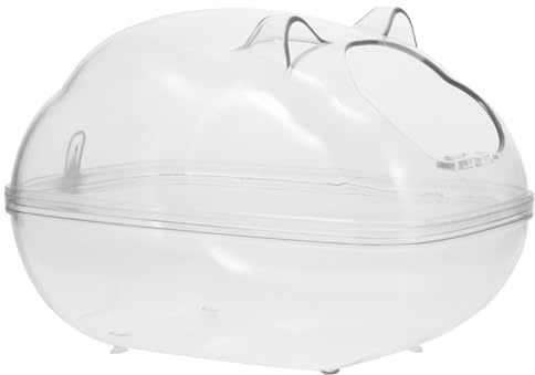 TOBBOMEY Hamster Bath Container Small Pet Bath Basin Dustproof Large Hamster Bathing Tub Suitable for Small Pets Indoor Use