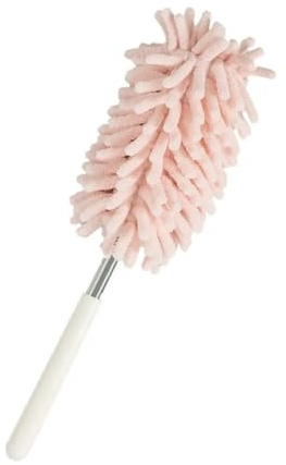 Plumeau extensible rose – Brosse de nettoyage télescopique réglable pour la maison et les meubles – Solution efficace et polyvalente pour enlever la poussière