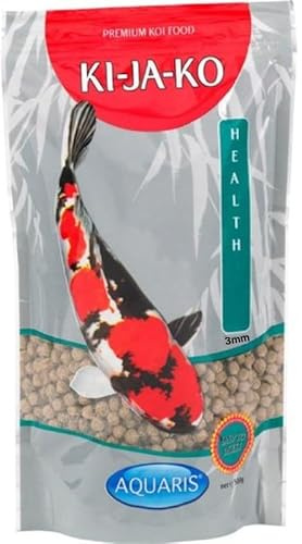 KI-JA-KO Health – Comida para Peces koi – 3 kg / 3 mm. Alimento Completo Flotante para Carpas koi. Alto Contenido en proteínas, con Germen de Trigo y Actigen. De fácil digestión.