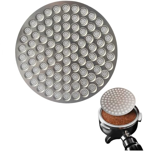 Puck Screen 58 mm, 0,8 mm tjock bottenduschvägg för sibträger tillbehör kaffefilter rund – 304 rostfritt stål kaffefilter, ersätter pappersfilter, kompatibelt med 58 mm sibträgerkorgen, kaffetillbehör