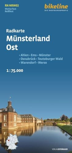 Radkarte Münsterland Ost (RK-NRW02): Ahlen – Ems – Münster – Osnabrück – Teutoburger Wald – Warendorf – Werse (Bikeline Radkarte)