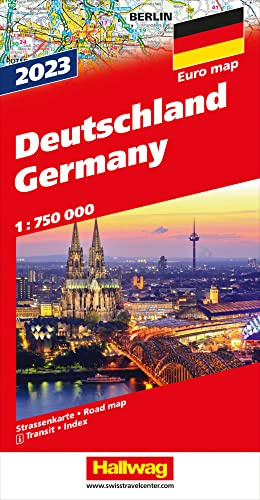 Deutschland 2023 Strassenkarte 1:750 000 (Hallwag Strassenkarten)