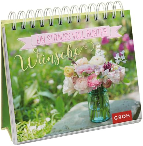 Ein Strauß voll bunter Wünsche: Blumen-Aufsteller mit schönen Sprüchen. Deko-Geschenk für Blumen-Fans