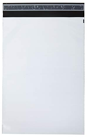 BB-Verpackungen 500x Folienversandtaschen Weiß 325 x 425 mm LDPE-Coexfolie (500 Stück) | reißfest, wasserundurchlässig und selbsklebender Sicherheitsverschluss