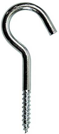 SN-TEC Wäscheleinenhaken / Schraubhaken / Deckenhaken Edelstahl A2 Rostfrei 80mm ( Mengenauswahl möglich ) (10)