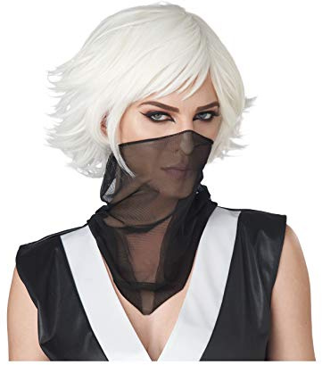 CALIFORNIA COSTUMES Vit cosplay kort peruk för vuxna – vit – en storlek