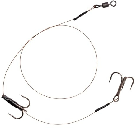 Spro HD Baitfish Rig 35cm - Stahlvorfach 7x7 mit 2 Drillingen