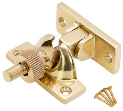 Solid Brass Victorian Vintage Old English Style Window SASH Fittings Fastener (Brighton Fastener, Polished Brass)