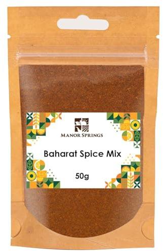 Baharat Spice Mix 50g - Authentic Middle Eastern Seasoning Blend, Ideal for Meat, Vegetables & Rice by Manor Springs