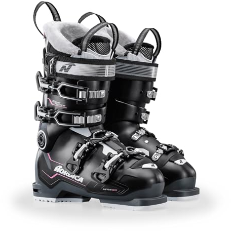 Nordica Damen Speedmachine 75 W Skischuhe, Schwarz/Anthrazit/Lila, 26.5