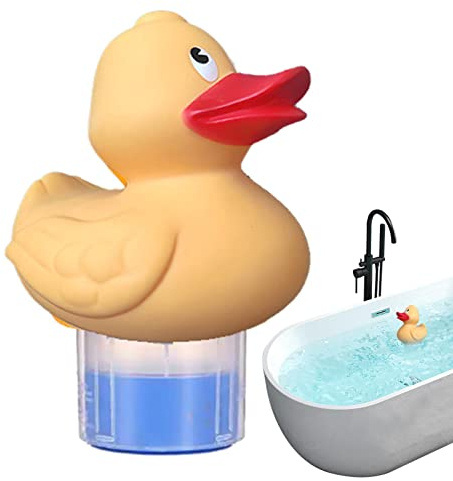 Fukamou Chemikalienschwimmer, Dosierschwimmer Pool, Chlordosierer Für Chlortabletten Für Pool Für Whirlpool, Planschbecken, Aquarium(Ente)