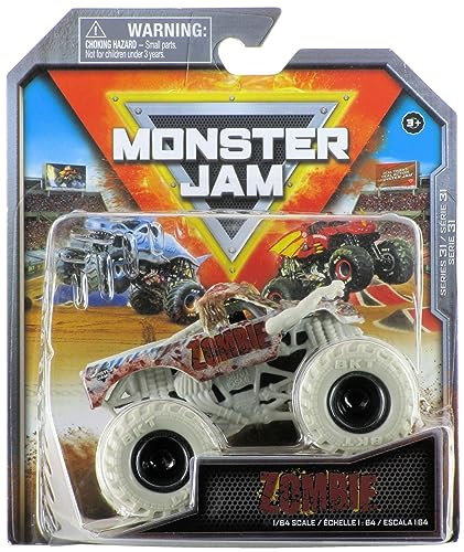 Monster Jam Spin Master 2023 1:64 Diecast Truck Series 31 Bone Yard Trucks Zombie