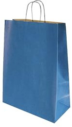 ratioform | Papiertragetasche Toptwist | farbig | blau | LxBxH 320 x 140 x 420 mm | VE 150 Stk