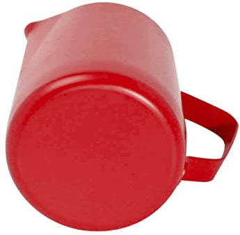 KICHOUSE Non-Stick Stainless Steel Milk Frothing Pitcher Red for Latte Art Easy to Clean and Portable for Home and Lovers