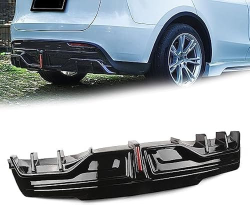 THOMIX Auto Heckstoßstange Diffusor für Tesla Model Y 2020 2021 2022,Spoilerlippe Heckdiffusor,Auto Heckspoiler Heckstoßstange Lippe Hecklippe des Fahrzeugs Auto Zubehör