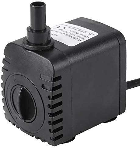 HEEPDD Bomba de Acuario Sumergible, 600L/H, Bajo Nivel de Ruido, para Peceras, Estanques, Fuentes de Agua, Decoración de Jardín, Hidropónica