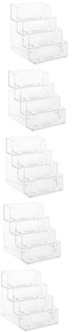 HOODANCOS 5stücke Visitenkartenhalter Transparent Lagig Kartenständer Für Büro Und Events Stabiler Kartenorganizer Zur Aufbewahrung Von Visitenkarten Und Namenskarten