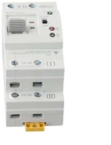 Zilimontt 63A 2P Dual Power Automatic Transfer Switch, 230V Dual Power Generator Changeover Switch, Flame-Retardant Housing 30~85℃ Temperature Range, Reliable Power Switching Solution