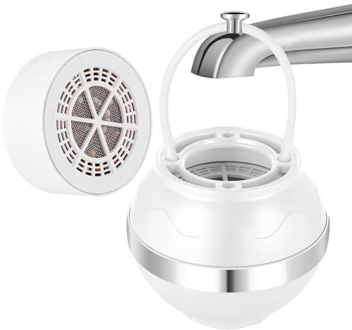 Bath Filter for Tub 2,500 Gallons of Filtration 9 Stages Purify Bathwater for Tub Faucet Bathtub Water Purifier Remove Chlorineand Fluoride,HardWater Softener,BPA Free,For Healthier Skin and Hair