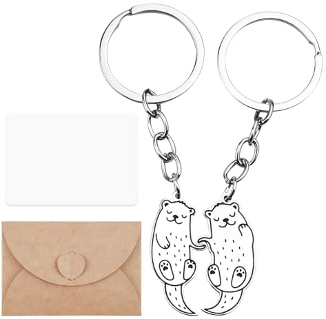 Porte-Clés en Métal Avec Motif Loutre - Accessoires de Sac et Voiture - Cadeau Parfait pour Les Amoureux