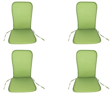 HERSIG - Pack 4 Cojines Silla con Respaldo | Almohadillas Silla Verde Oscuro