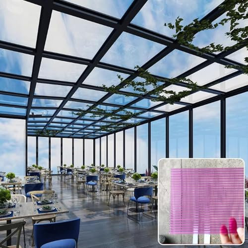 Polycarbonatplatten, Stegplatten Doppelstegplatten Aus Polycarbonat, Polycarbonat-Dachplatte, Hohlkammerplatte, UV-Geschützt Stegplatte Gewächshausplatte Für Garten, 60X120CM, 4 Stück, Dicke 6mm(Purpl