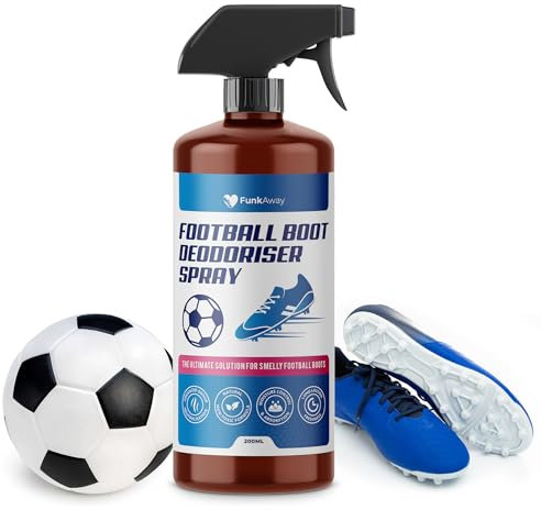 Football Boot Deodoriser Spray 200ml – Odour Eliminator & Moisture Absorber for Smelly Football Boots, Trainers & Sports Gear – Shoe Freshener Spray for Long-Lasting Freshness & Bacteria Prevention