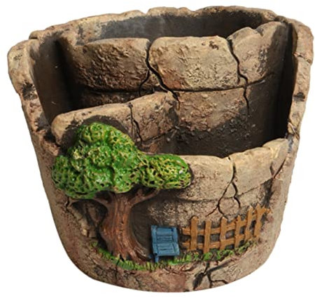 Hemobllo 1stück Kreativer Sukkulenten Pflanzer Zement Für Bonsai Und Kleine Blumen Eleganter Blumentopf Für Balkon Büro Und Auto Zufällige Farbwahl