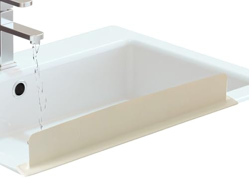zwxqe Protezione Antischizzo per Bagno - Deflettore d'Acqua per Piano Cucina in Silicone | Design Rialzato con Ventose Resistente al Calore Accessori Cucina per Lavandino