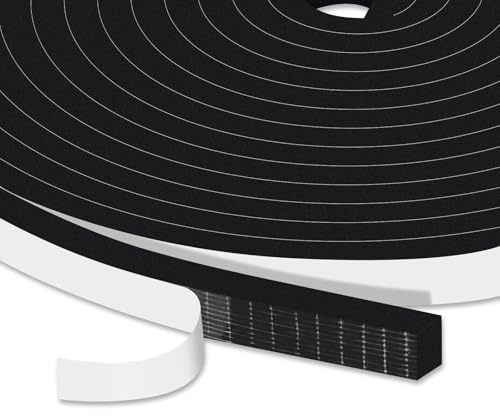 YIMIKI Joint Fenêtre Isolation, Joint Porte de Mousse Adhésive, Joint Isolation du bruit et Froid, Anti-glisse, Bande Caoutchouc Anti-froid Antichoc, 10mm (L) x 6mm (H), total 10m