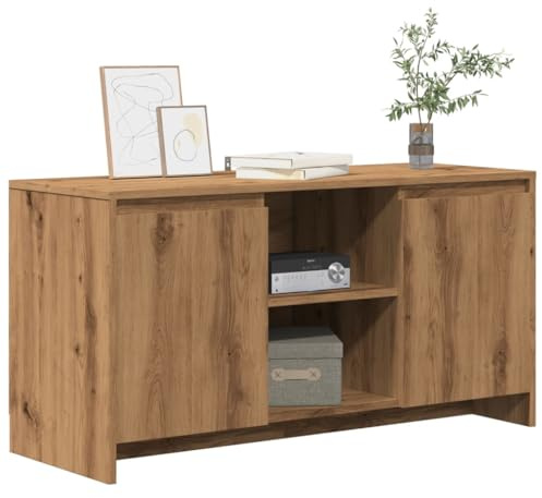WEMYUFURN TV-Schrank Artisan-Eiche HiFi Rack Sideboard Wohnzimmer tv Bank Fernseher Tisch 102x37,5x52,5 cm Holzwerkstoff